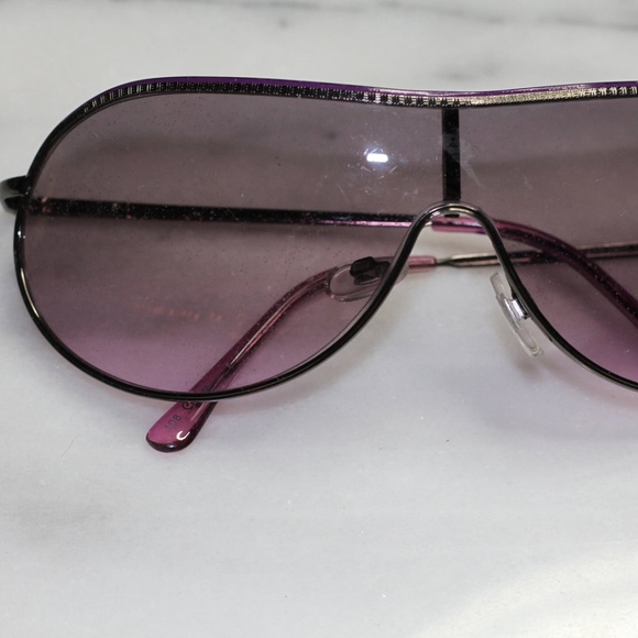 Nine West Purple Aviator Shield Sunglasses